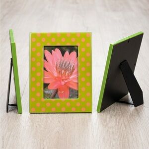 Green and Pink Polka Dot Picture Frame